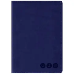 Телефонная книга А5, 80л., кожзам, OfficeSpace &quot;Nebraska&quot; темно-синий, с вырубкой, фото 1