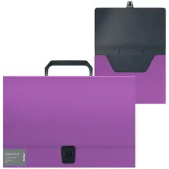 Папка-портфель 1 отделение Berlingo &quot;Color Zone&quot; A4, 330*230*35мм, 1000мкм, фиолетовая, фото 1