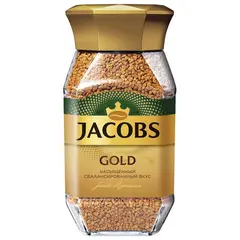 Кофе растворимый JACOBS &quot;Gold&quot;, сублимированный, 190 г, стеклянная банка, 8051789, фото 1