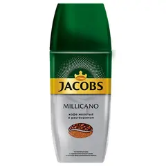 Кофе молотый в растворимом JACOBS &quot;Millicano&quot;, сублимированный, 160 г, стеклянная банка, 8052510, фото 1