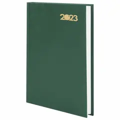 Ежедневник датированный на 2023 (145х215 мм), А5, STAFF, обложка бумвинил, зеленый, 114190, фото 1