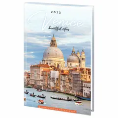 Ежедневник датированный на 2023 (145х215 мм), А5, STAFF, ламинированная обложка, &quot;Venice&quot;, 114197, фото 1