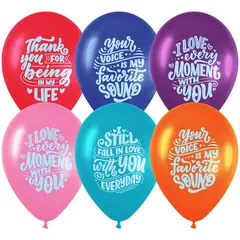 Воздушные шары,  50шт., М12/30см, MESHU &quot;Love moment &quot;, пастель, ассорти, фото 1