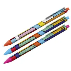 Ручка шариковая автоматическая Berlingo &quot;Color Block&quot; синяя, 0,7мм, грип, рисунок на корпусе, ассорти, фото 1