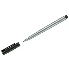 Ручка капиллярная Faber-Castell &quot;Pitt Artist Pen Metallic&quot; серебряный металлик, 1,5мм, фото 1