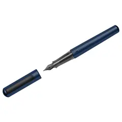 Ручка перьевая Faber-Castell &quot;Hexo&quot; синяя, F=0,6мм, шестигран., синий корпус, инд. карт. упак., фото 1
