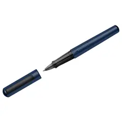 Ручка-роллер Faber-Castell &quot;Hexo&quot; черная, 0,7мм, шестигран., синий корпус, инд. карт. упаковка, фото 1