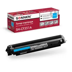 Картридж лазерный SONNEN (SH-CF351A) для HP СLJ Pro M176/177 ВЫСШЕЕ КАЧЕСТВО голубой,1000стр. 363951, фото 1