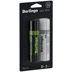 Клей-карандаш Berlingo &quot;Tech It&quot;, 21г, 2шт., блистер, ПВП, фото 1