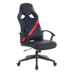 Кресло игровое ZOMBIE DRIVER RED, PL, экокожа черный/красный, топ-ган (до 120кг), фото 1