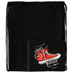 Мешок для обуви ЮНЛАНДИЯ, карман на молнии, 33х42 см, Original wears, 271056, фото 1