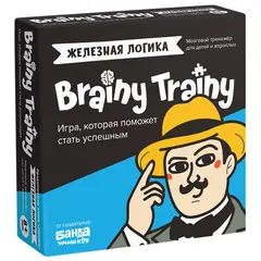 Игра головоломка развивающая &quot;BRAINY TRAINY. Железная логика&quot; 80 карточек, BRAINY TRAINY, УМ548, фото 1