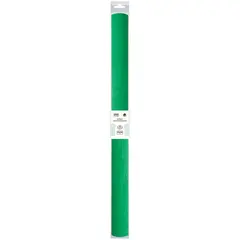 Бумага крепированная ТРИ СОВЫ, 50*250см, 32г/м2, зеленая, в рулоне, пакет с европодвесом, фото 1