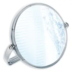 Зеркало настольное BRABIX, круглое, диметр 17 см, двустороннее, с увеличением, прозрачная рамка, 607424, фото 1