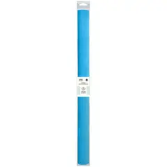 Бумага крепированная ТРИ СОВЫ, 50*250см, 32г/м2, голубая, в рулоне, пакет с европодвесом, фото 1