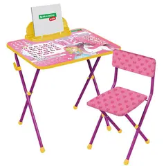 Комплект детской мебели розовый ПРИНЦЕССА: cтол + стул, пенал, BRAUBERG NIKA KIDS, 532635, фото 1