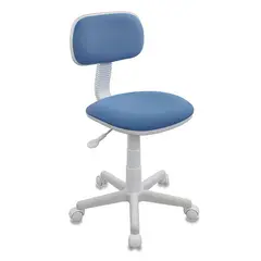 Кресло детское CH-W201NX, без подлокотников, пластик белый, голубое, 477004, фото 1