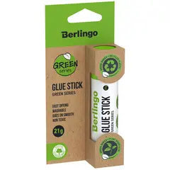 Клей-карандаш Berlingo &quot;Green Series&quot;, 21г, блистер, европодвес, растительные компоненты (крахмал), фото 1