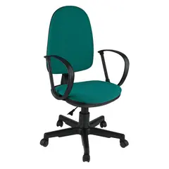 Кресло оператора Helmi HL-M30 &quot;Престиж&quot;, ткань зеленая с черным, фото 1