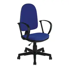 Кресло оператора Helmi HL-M30 &quot;Престиж&quot;, ткань синяя с черным, фото 1