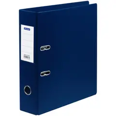 Папка-регистратор OfficeSpace, 70мм, ПВХ, с карманом на корешке, синяя, фото 1