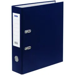 Папка-регистратор OfficeSpace, 80мм, бумвинил, с карманом на корешке, синяя, фото 1
