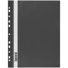 Папка-скоросшиватель пластик. перф. СТАММ, А4, 160мкм, черная, фото 1