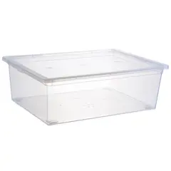 Ящик для хранения Idea, 25л, с крышкой, 53*37*18см, пищевой полипропилен, прозрачный, фото 1