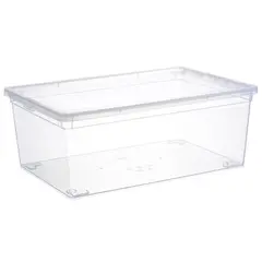 Ящик для хранения Idea, 10л, с крышкой, 37*25*14см, пищевой полипропилен, прозрачный, фото 1