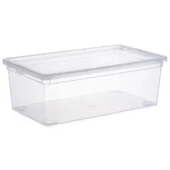 Ящик для хранения Idea, 5,5л, с крышкой, 34*19*12cм, пищевой полипропилен, прозрачный, фото 1
