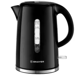 Чайник BRAYER BR1032, 1,7л, 2200 Вт, закрытый нагревательный элемент, автоотключение,пластик,черный, 1032BR, фото 1