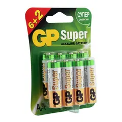 Батарейка GP Super AA (LR06) 15A алкалиновая, BC8, фото 1