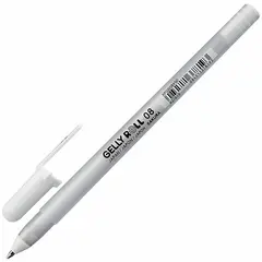 Ручка гелевая БЕЛАЯ, SAKURA (Япония) &quot;Gelly Roll&quot;, узел 0,8мм, линия 0,4мм, XPGB#50 , фото 1