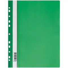 Папка-скоросшиватель пластик. перф. СТАММ, А4, 160мкм, зеленая, фото 1