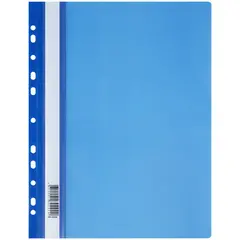 Папка-скоросшиватель пластик. перф. СТАММ, А4, 160мкм, синяя, фото 1