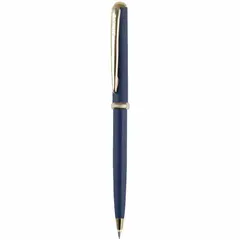 Ручка шариковая Luxor &quot;Venus&quot; синяя, 0,7мм, корпус синий/золото, кнопочный механизм, футляр, фото 1