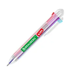 Ручка многоцветная шариковая автоматическая 8 ЦВЕТОВ, стандартный узел 0,7 мм, в дисплее, BRAUBERG KIDS, 143937, фото 1