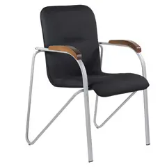Кресло для приемных и переговорных BRABIX &quot;Samba CF-106 BOX-2&quot;, серый, орех (D-8), черный, разобрано, 532763, фото 1