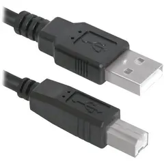 Кабель USB 2.0 AM-BM, 1,8 м, DEFENDER, для подключения принтеров, МФУ и периферии, 83763, фото 1