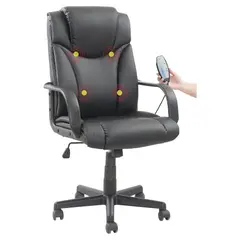 Кресло офисное BRABIX &quot;Relax MS-001&quot;, 4 массажных модуля, экокожа, черное, 532519, фото 1