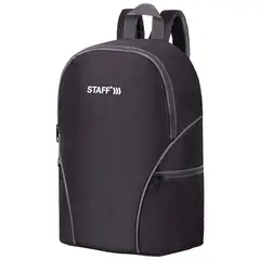 Рюкзак STAFF TRIP универсальный, 2 кармана, черный с серыми деталями, 40x27x15,5 см, 270787, фото 1