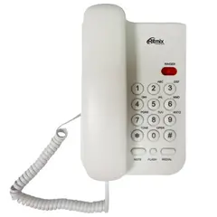 Телефон RITMIX RT-311 white, световая индикация звонка, тональный/импульсный режим, повтор, белый, 80002232, фото 1