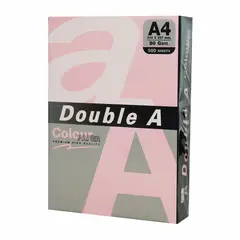 Бумага цветная DOUBLE A, А4, 80 г/м2, 500 л., пастель, розовая, фото 1