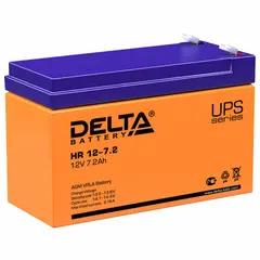Аккумуляторная батарея для ИБП любых торговых марок, 12 В, 7,2 Ач, 151х65х94 мм, DELTA, HR 12-7.2, фото 1