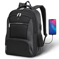 Рюкзак BRAUBERG URBAN универсальный, с отделением для ноутбука, черный/серый, 46х30х18 см, 270750, фото 1
