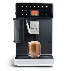 Кофемашина KAFFIT A5, 1400 Вт, объем 1,3 л, емкость для зерен 200 г, автокапучинатор, белая, A5 White, фото 1