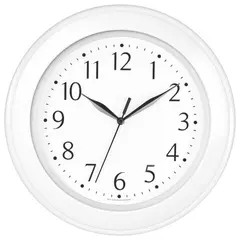 Часы настенные TROYKATIME (TROYKA) 122211201, круг, белые, белая рамка, 30х30х3,8 см, фото 1