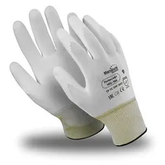 Перчатки полиэфирные MANIPULA ПОЛИСОФТ, полиуретановое покрытие (облив), р-р 10 (XL), белые, MG-166, фото 1