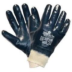Перчатки хлопковые DIGGERMAN РП, нитриловое покрытие (облив), размер 9 (L), синие, ПЕР317, фото 1