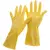 Перчатки резиновые хозяйственные OfficeClean Универсальные, р.S, желтые, пакет с европодвесом, фото 1